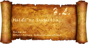 Halász Ludmilla névjegykártya