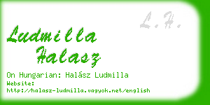 ludmilla halasz business card